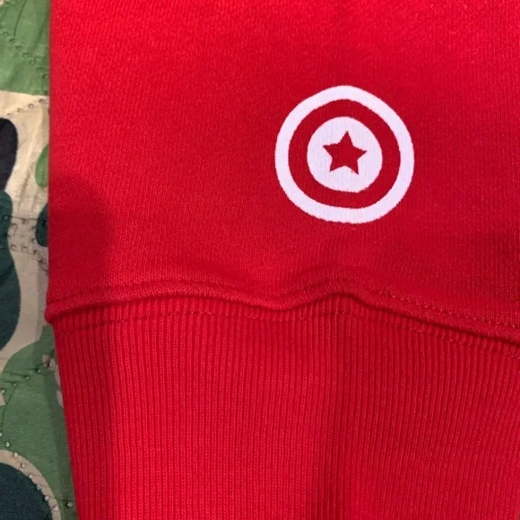 Bape A Bathing Ape Red Double Hooded Shark Hoodie - Picture 7 of 8